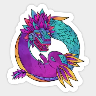 Aztec serpent and ajolote Sticker